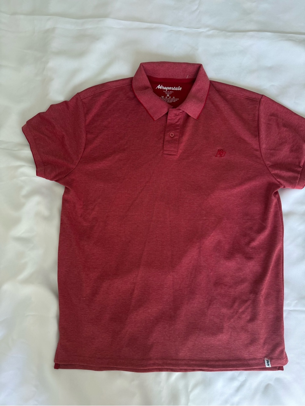 Aeropostale Polo Shirt Mens XL Red A87 Logo Stretch Tagless Casual size 2XL